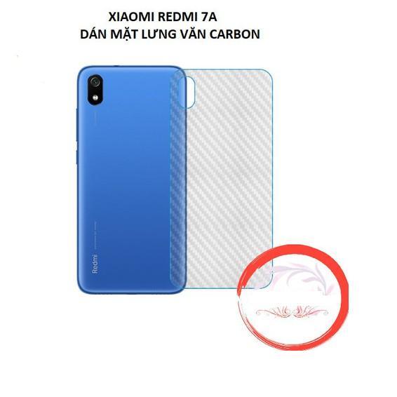Combo 3 tấm dán lưng mặt sau vân Carbon 3D trong suốt cho điện thoại Xiaomi Redmi 7A