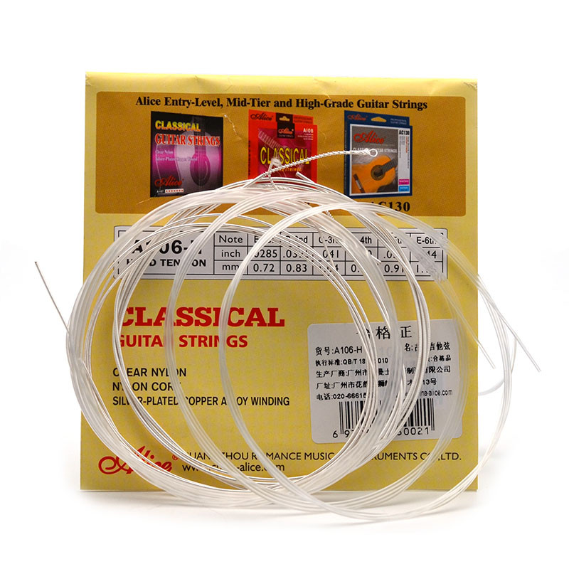 [Genuine] set guitar strings Alice AC106 nylon strings for men Classic & wire retail from 1 đến 6 (1st,2nd,3rd,4th,5th,6th)