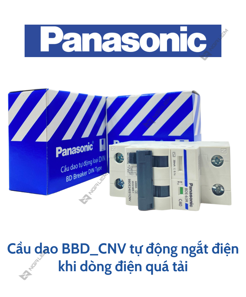 CB 2 Tép (2 Pha) 16A, 20A, 25A, 32A, 40A, 50A, 63A PANASONIC (BBD_CNV)