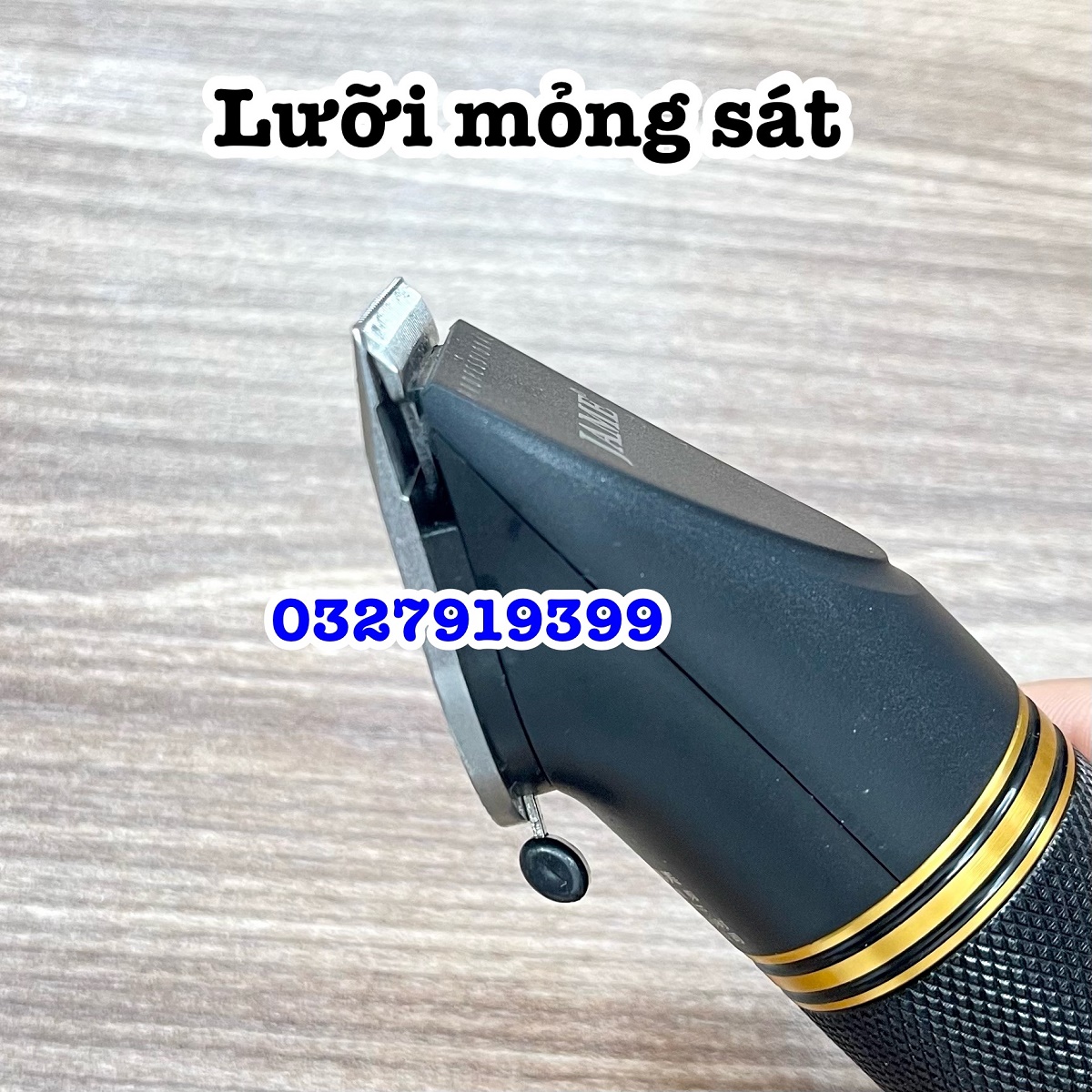 JAME Tông đơ cắt tóc chuyên nghiệp 518 màu đen pin Lithium Ion 2200mAh cốc sạc 360 độ tăng tốc độ turbo êm ái bền bỉ cho salon và tại nhà