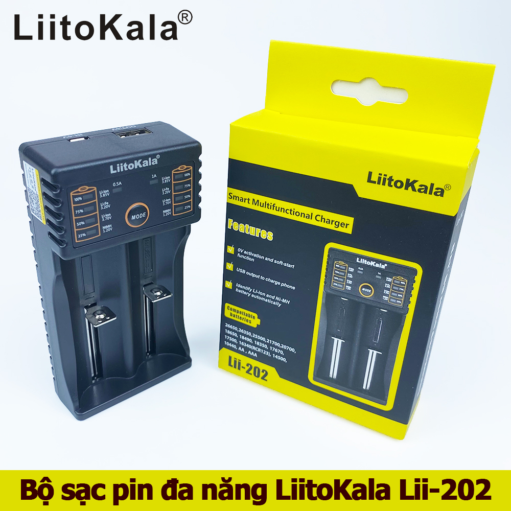 Bộ sạc pin đa năng Liitokala lii