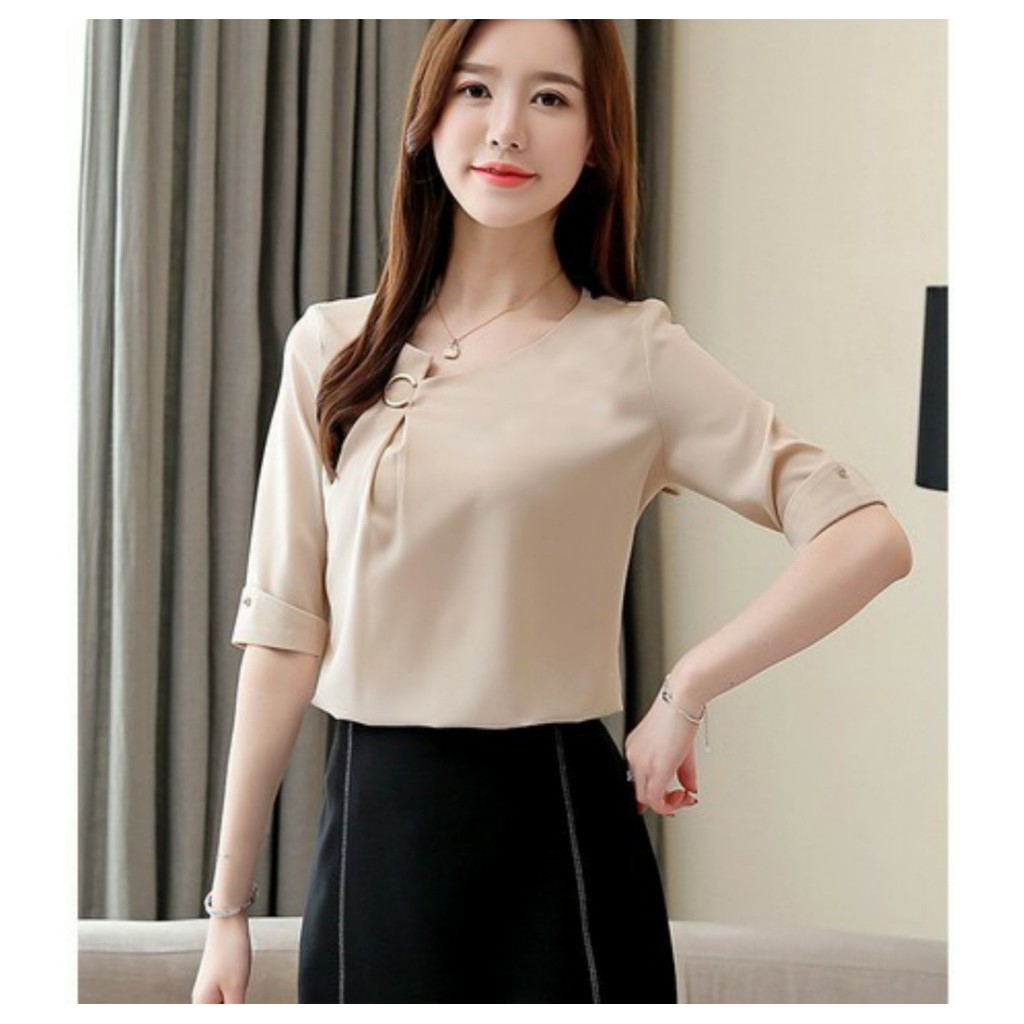 [HCM]ÁO KIỂU TAY LỠ CỔ CÁCH ĐIỆU