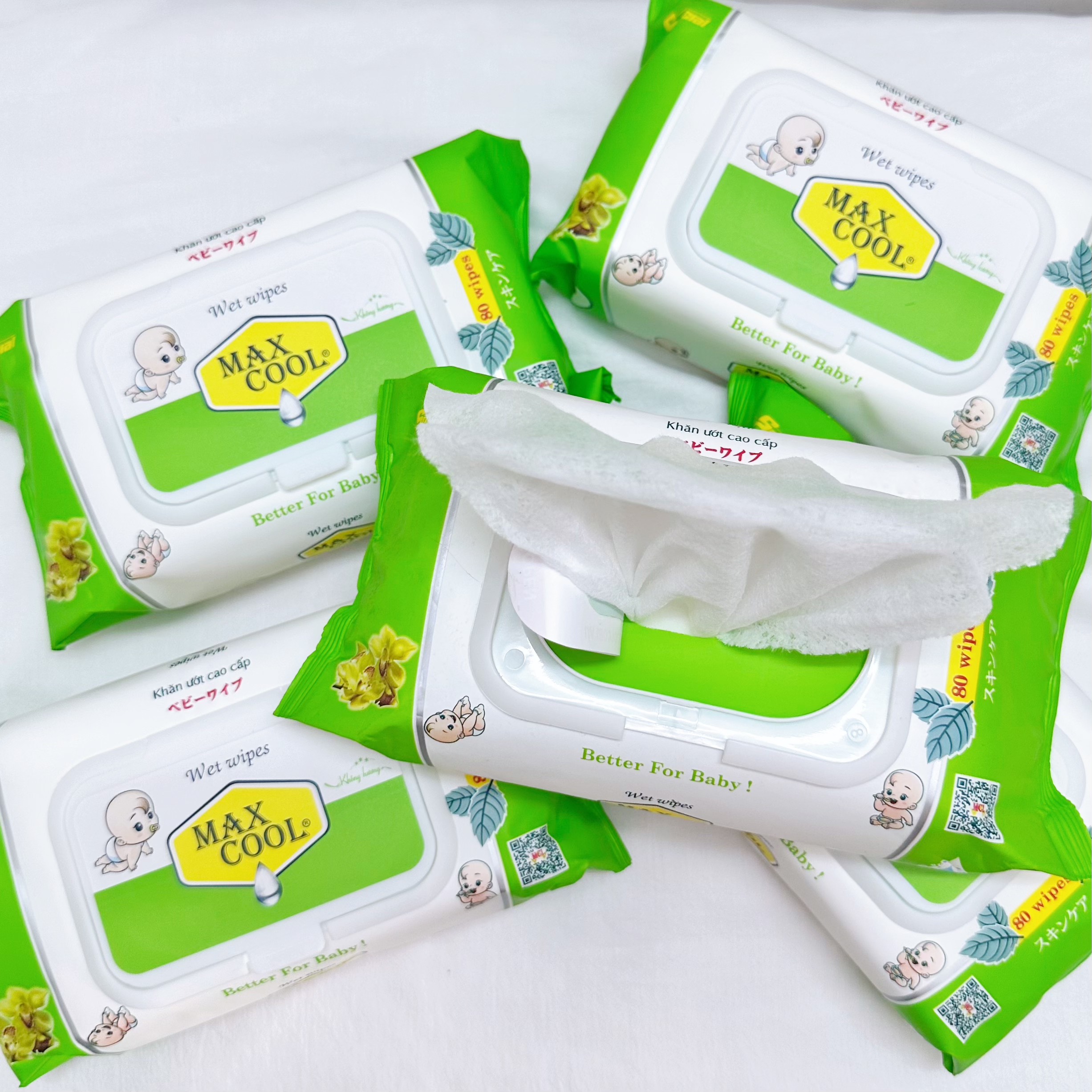 Khăn giấy ướt cao cấp 80 Tờ Max Cool (HÀNG CHÍNH HÃNG)