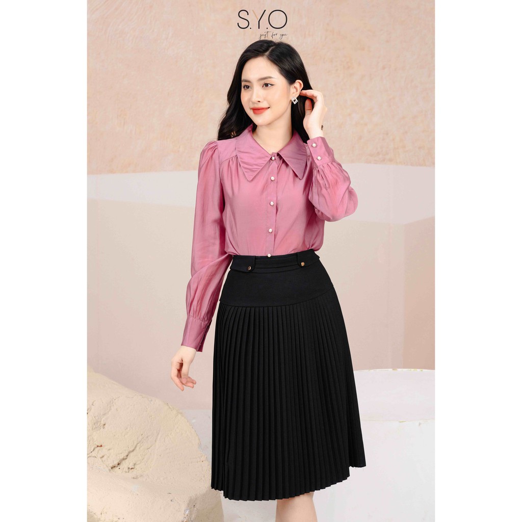 Chân Váy Dập Ly Đai Sườn V1013
