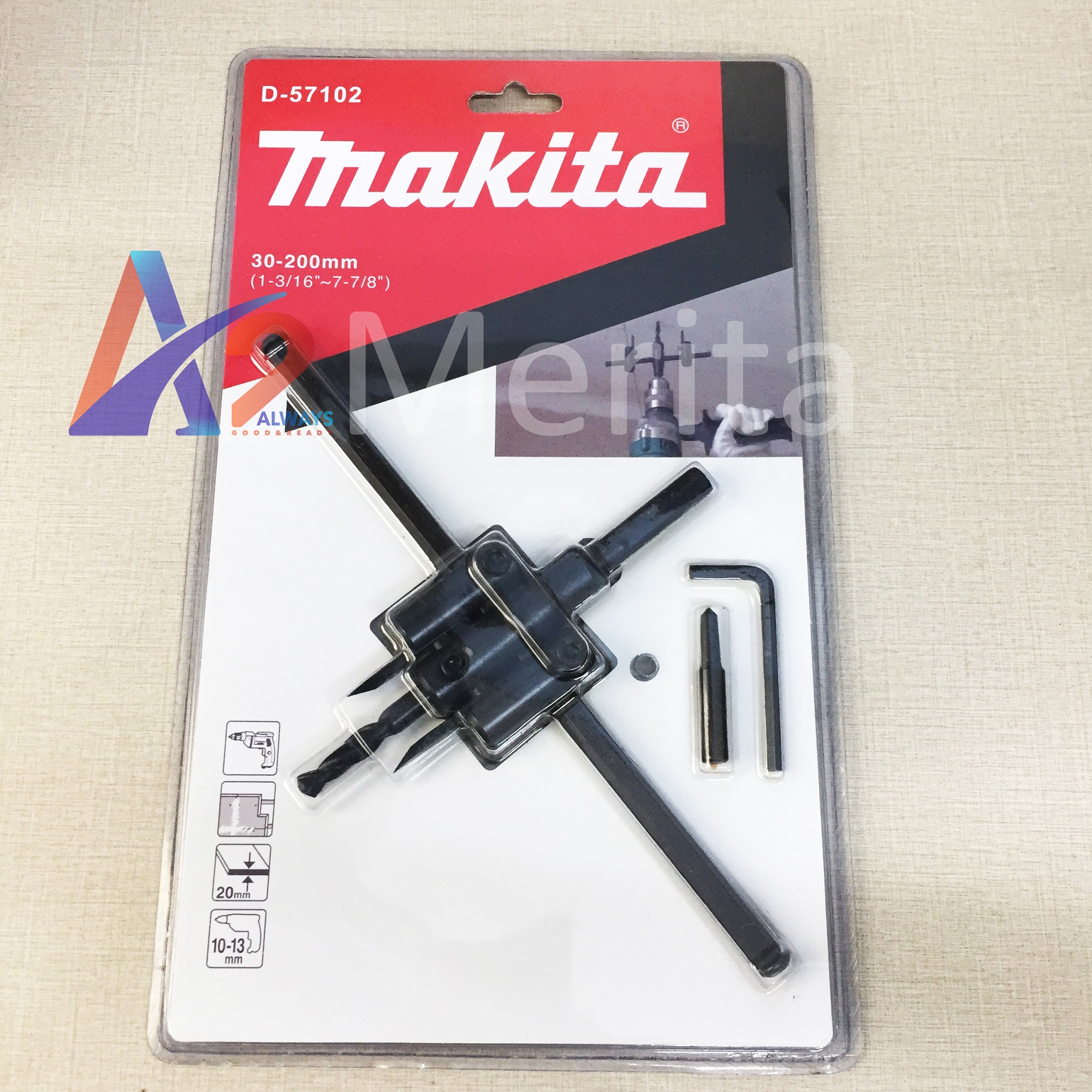 Mũi khoét lỗ tròn Makita D-57102 (30-200mm)
