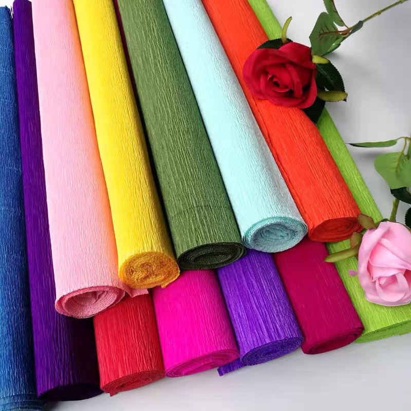 1 cuộn giấy nhún làm hoa, cuộn 50x250cm (Trung)