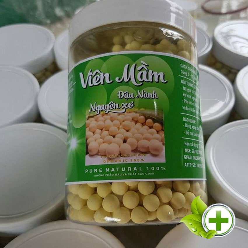 Viên Mầm Đậu Nành Nguyên Xơ ( Hộp 500gram )