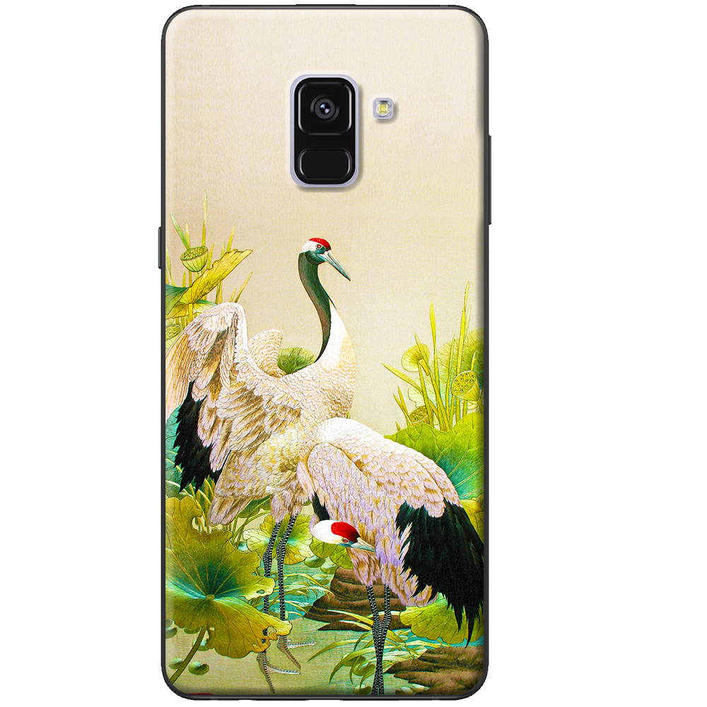 Ốp lưng Samsung A8 2018 Chim hạc