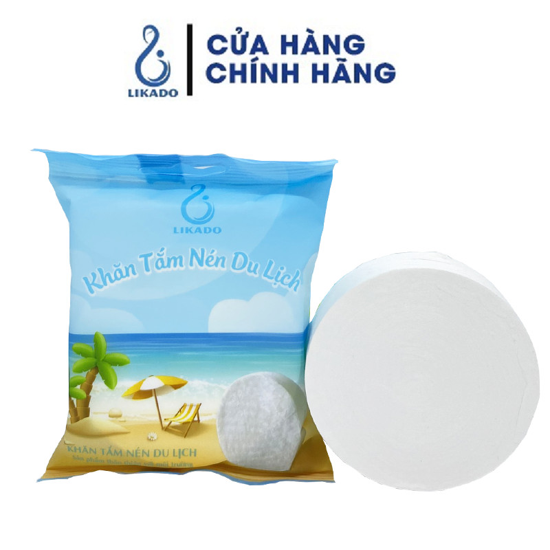Khăn tắm nén Likado dùng 1 lần kích thước (70 x 140cm)(1 khăn)