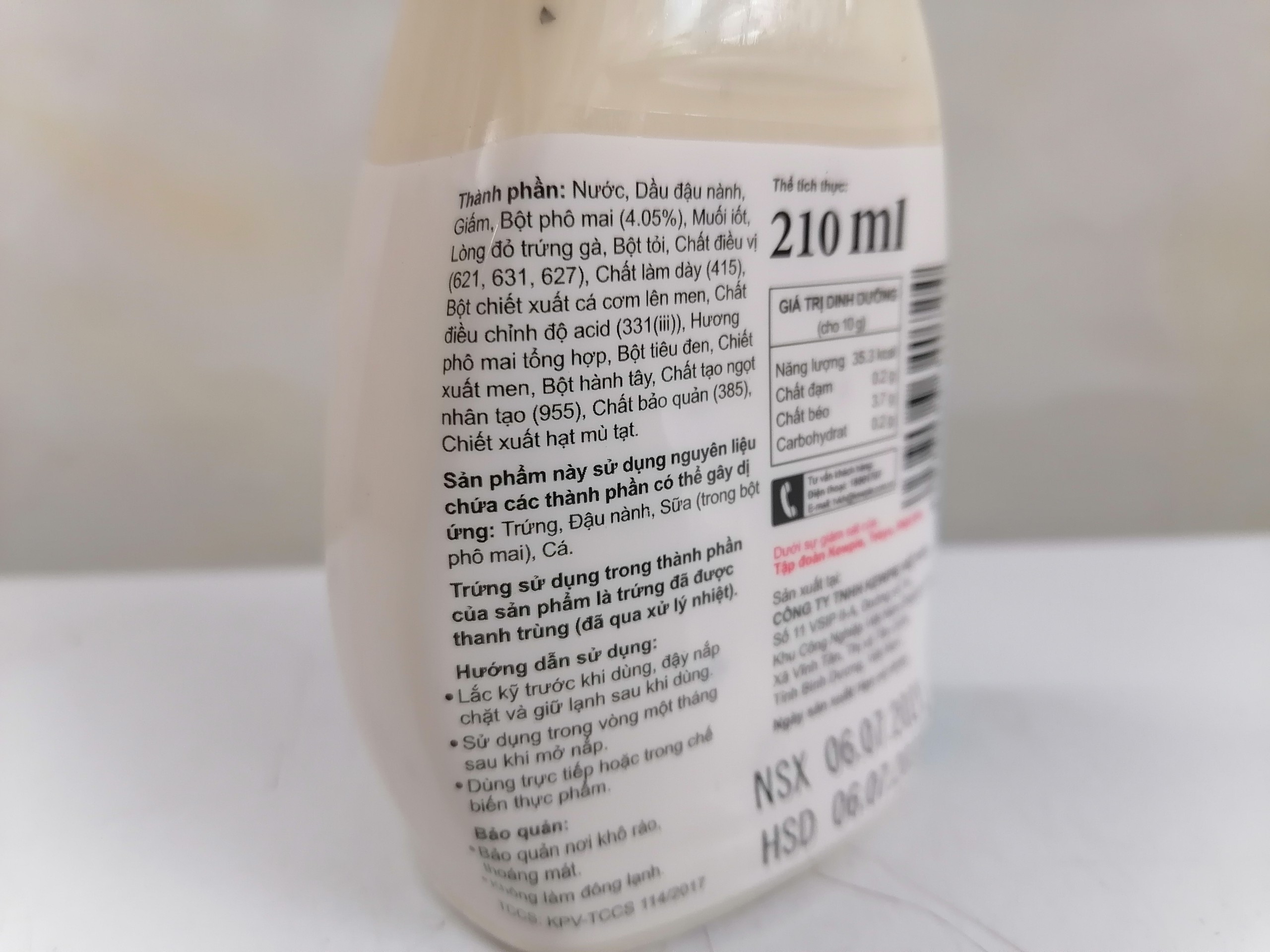 [Chai 210ml] XỐT PHÔ MAI [VN] KEWPIE Dressing Caesar