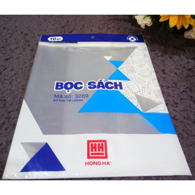 Nilon Bọc sách GK cấp 2, 3 Hồng Hà 3269 (190×265mm)