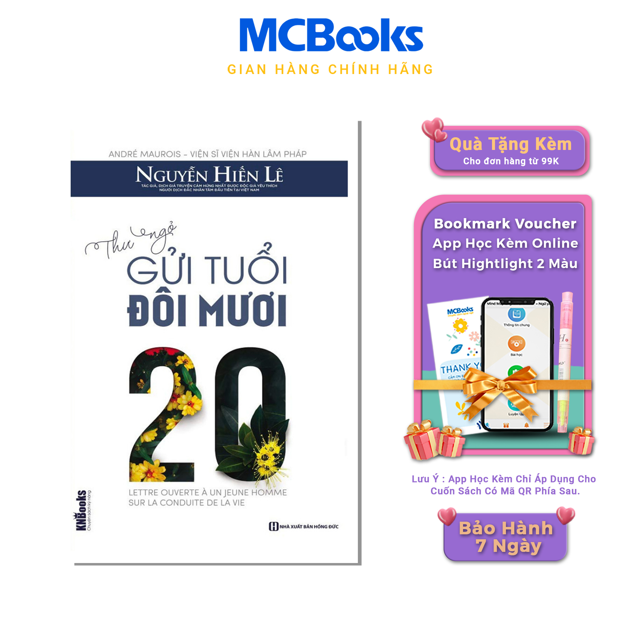 Sách - thư ngỏ gửi tuổi đôi mươi - mcbooks