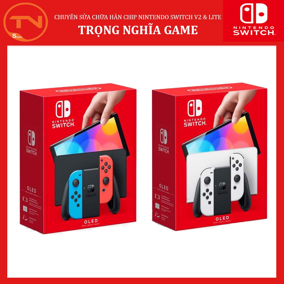 Máy Nintendo Switch Oled Model - Bảo hành 12 tháng +Tặng Dán Cường Lực & 1 cặp analog