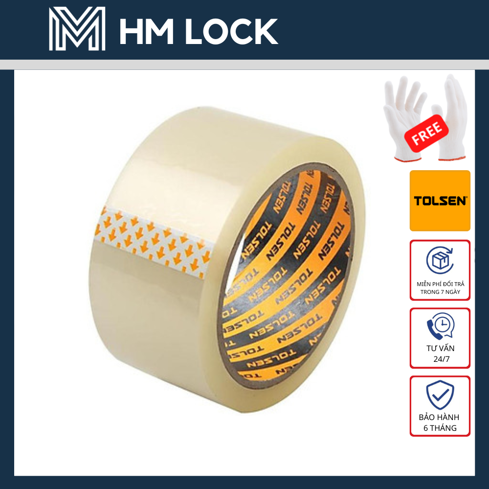 Băng keo trong tolsen 50200 - hàng chính hãng - hm lock