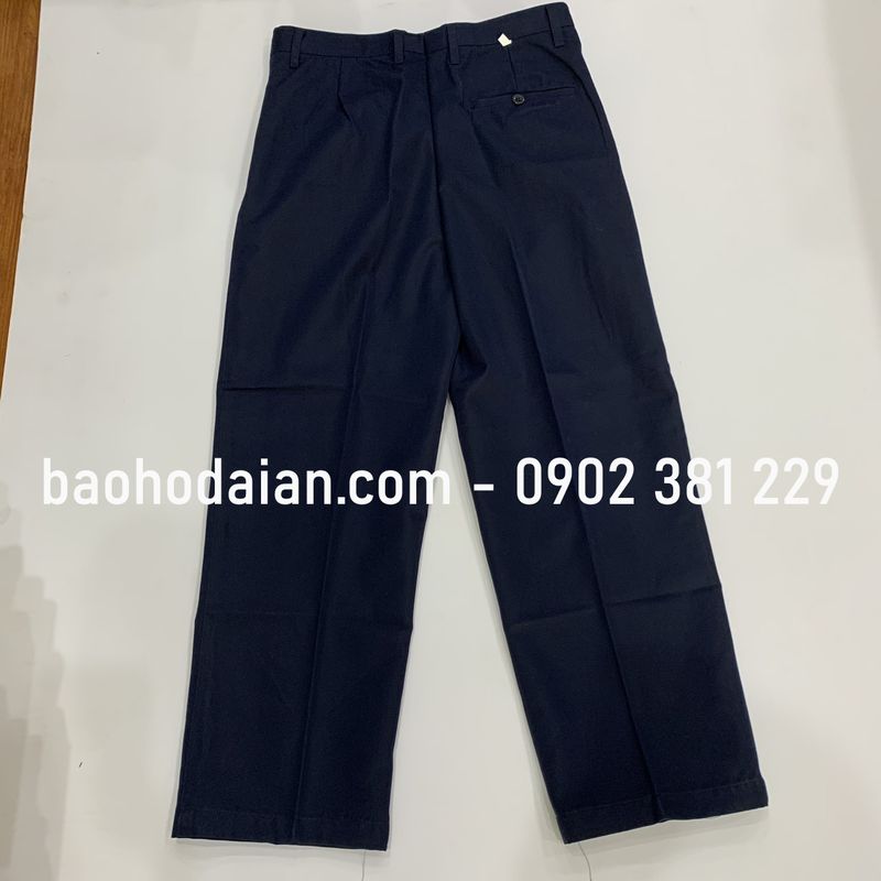 Quần bảo vệ vải kaki thành công đường may đẹp bền màu xanh đen