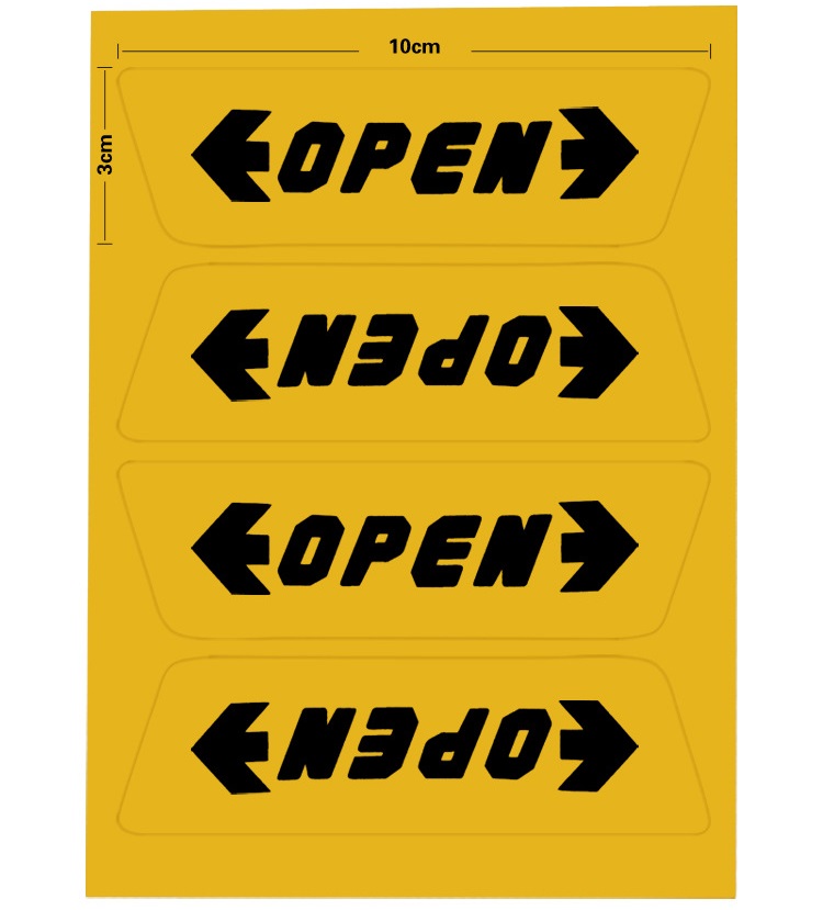 Tem Dán Cửa Xe Ô TÔ Phản Quang - Tem OPEN