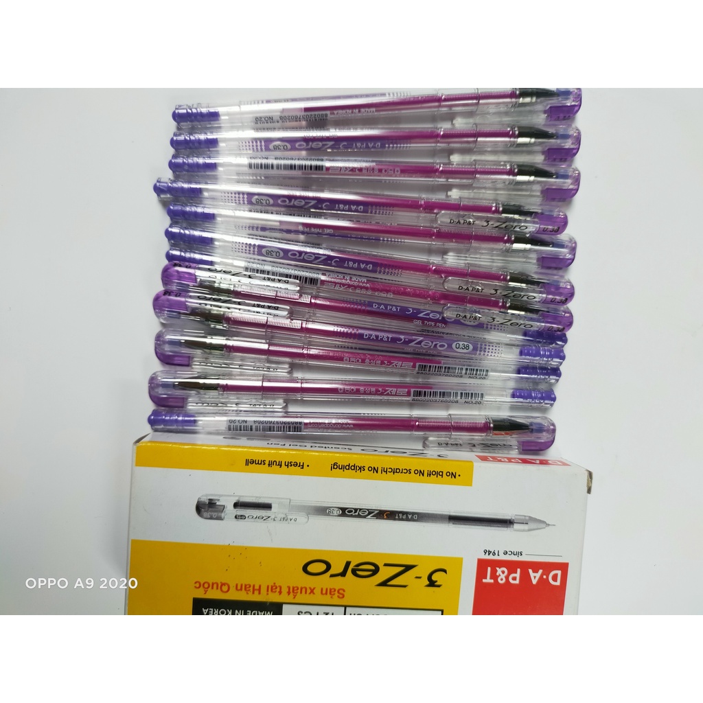 Combo 4 cây bút tím 3-Zero Hàn Quốc