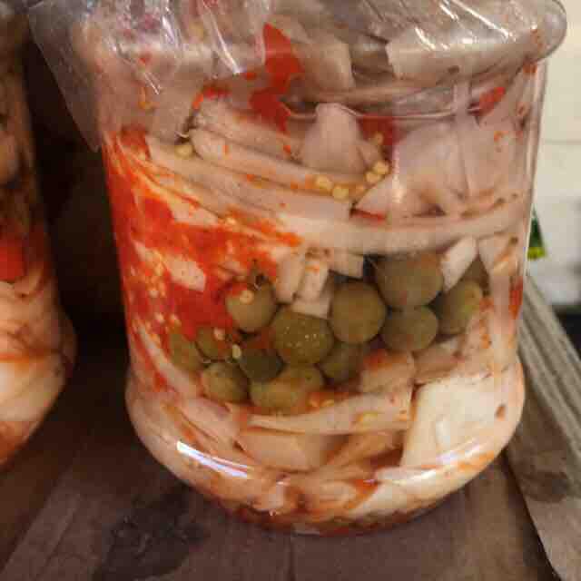 Măng chưa ngâm mắc mật tỏi ớt, đặc sản Lạng Sơn