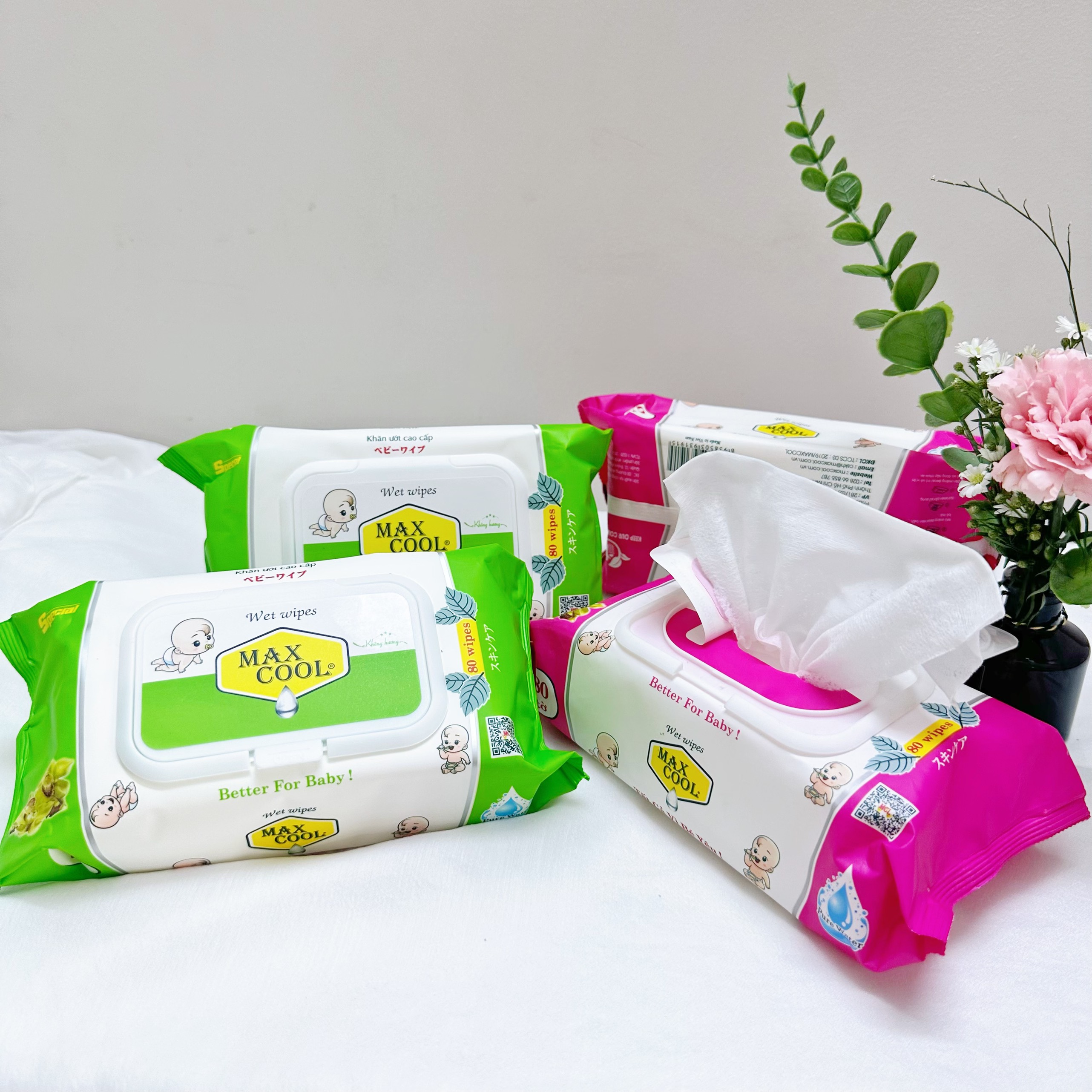 Khăn giấy ướt cao cấp 80 Tờ Max Cool (HÀNG CHÍNH HÃNG)
