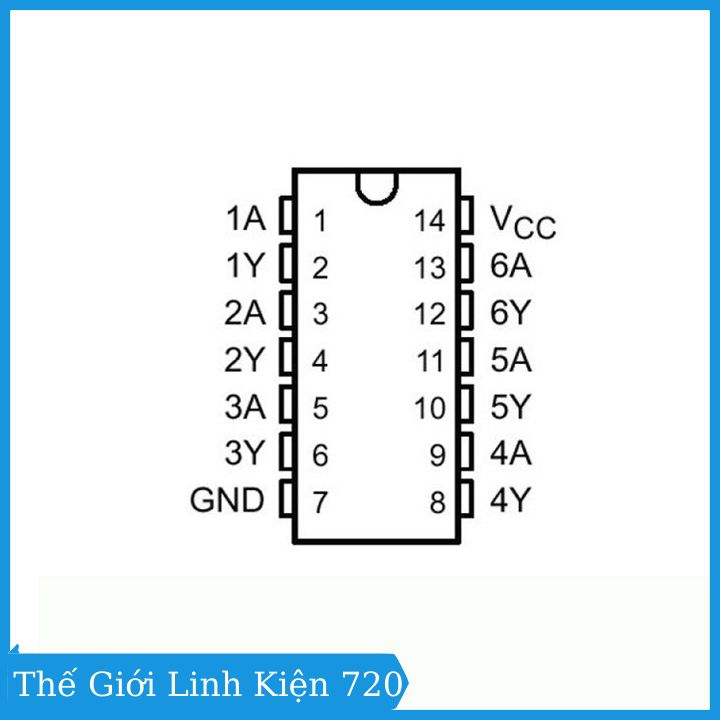 Combo 2 IC 74LS04 Hex Inverter DIP14