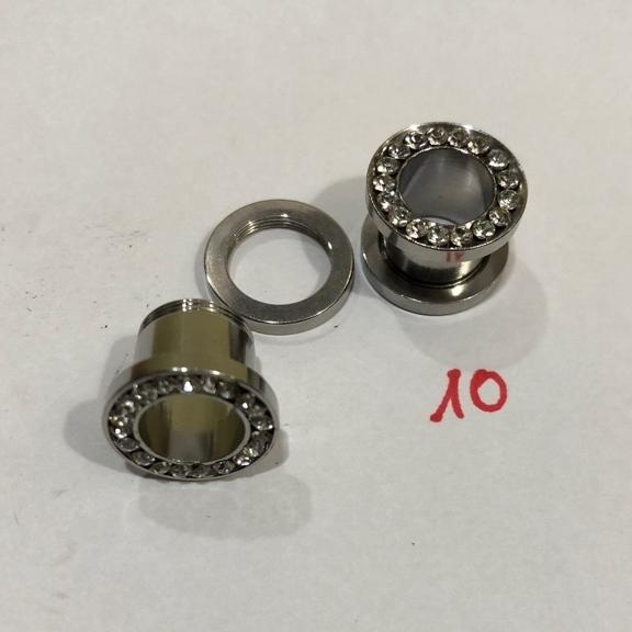 Khuyên nong tai size 10mm màu Đen