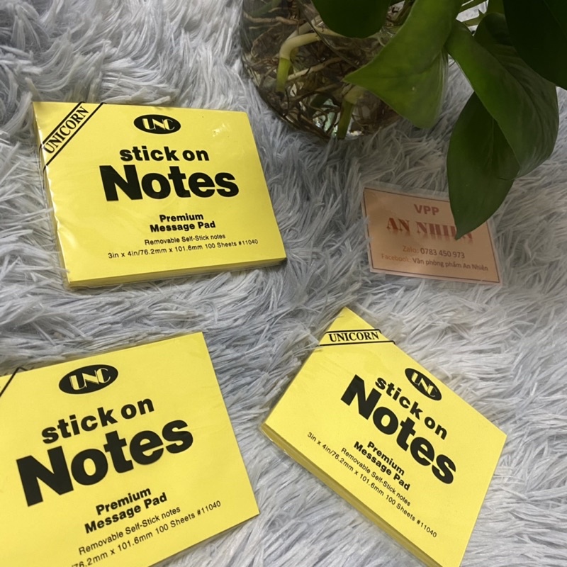 Giấy note UNC 3x2, 3x3, 3x4, 3x5