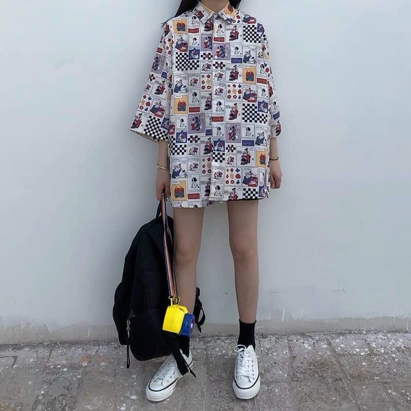 [HCM]Áo sơ mi nam nữ cách điệu