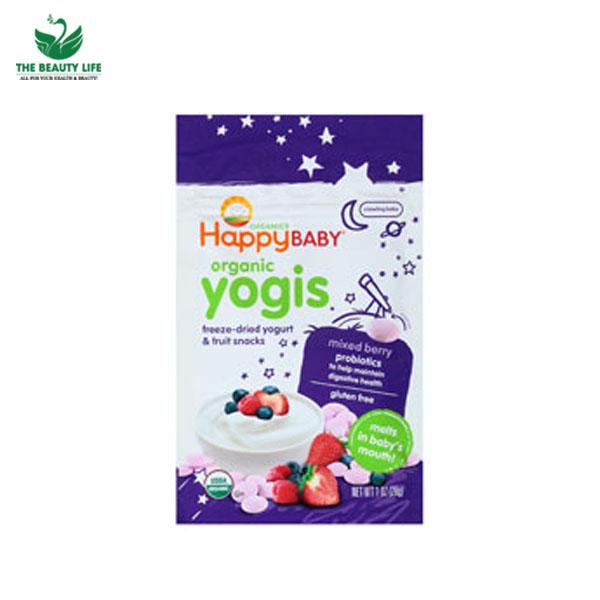 SỮA CHUA KHÔ VỊ MIX BERRY CHO BÉ HAPPY BABY 12M+