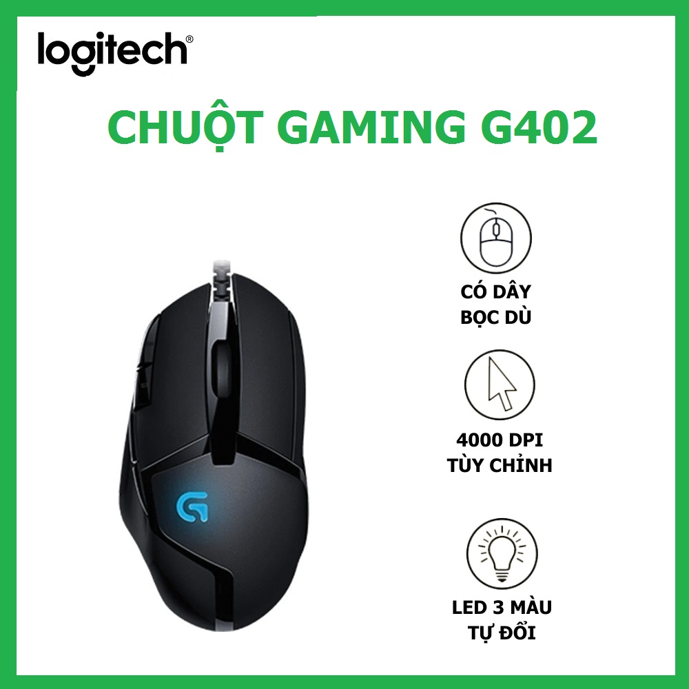 Chuột chơi game, chuột gaming, chuột máy tính có dây Logitech G402 Hyperion Fury