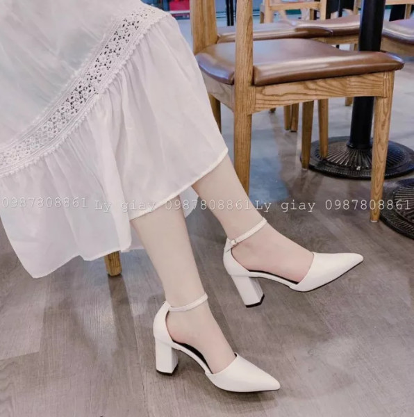 Giày cao gót 5p bít mũi nơ xinh