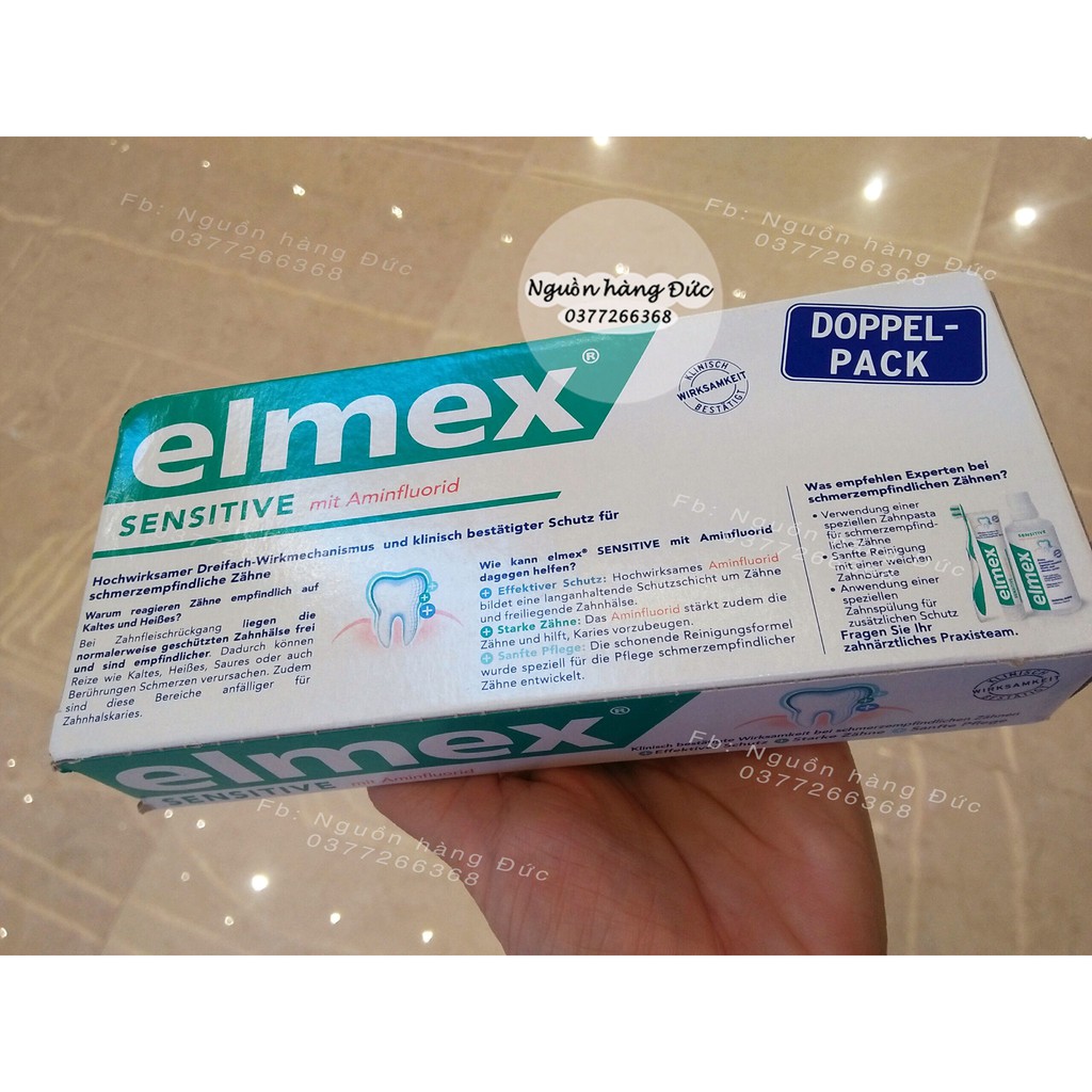 KEM ĐÁNH RĂNG ELMEX SENSITIVE NỘI ĐỊA ĐỨC (SET ĐÔI)
