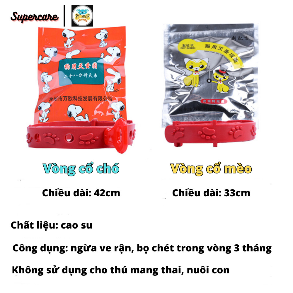 [Hoàn tiền 10%] [CÓ HỎA TỐC] Vòng Cổ Chống Ve Rận Chó Mèo