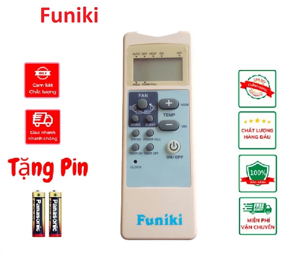 Remote Điều khiển điều hòa Funiki 1 chiều, 2 chiều inverter, hàng tốt