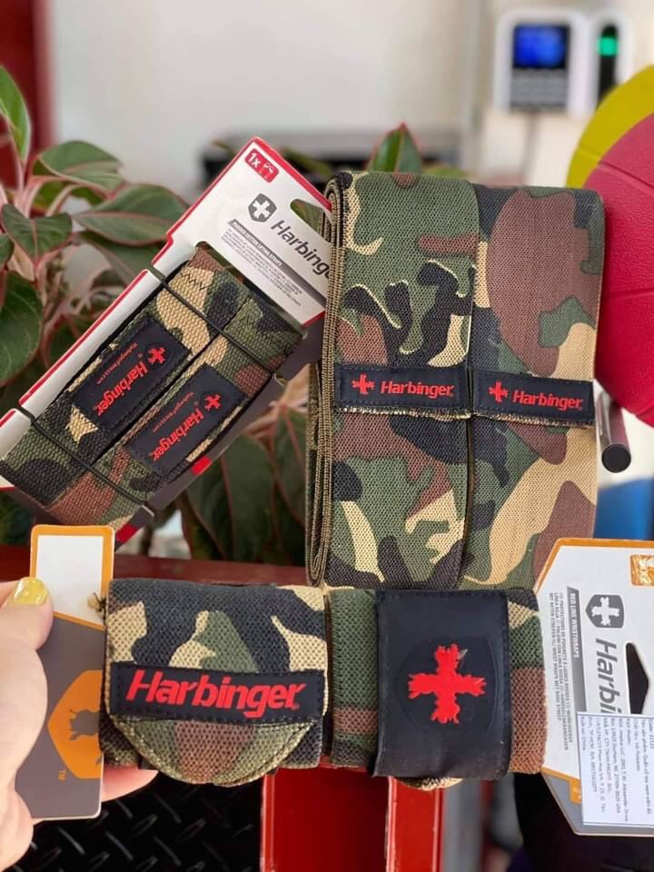 Dây Kéo Lưng Harbinger Padded Cotton Lifting Straps Camo