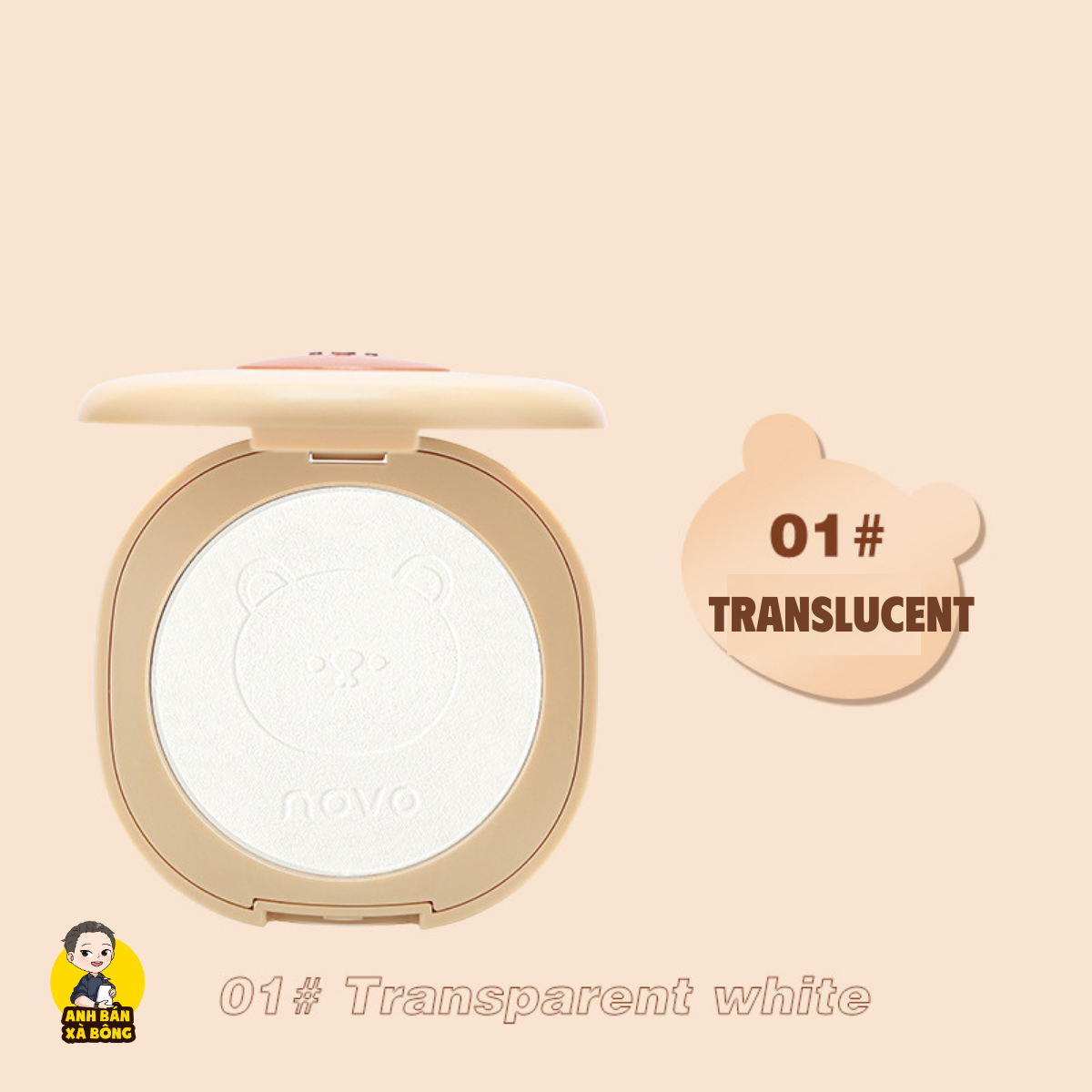 Phấn Phủ Gấu NOVO Bear Makeup Pressed Powder 5679