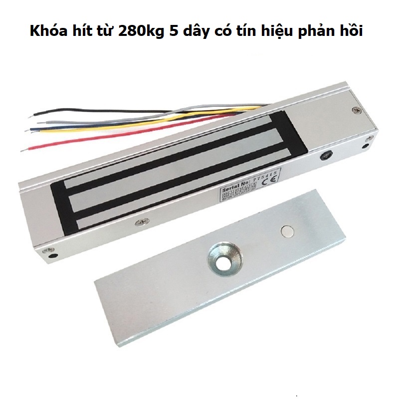 Khóa hít từ điện 12V loại 280kg 5 dây