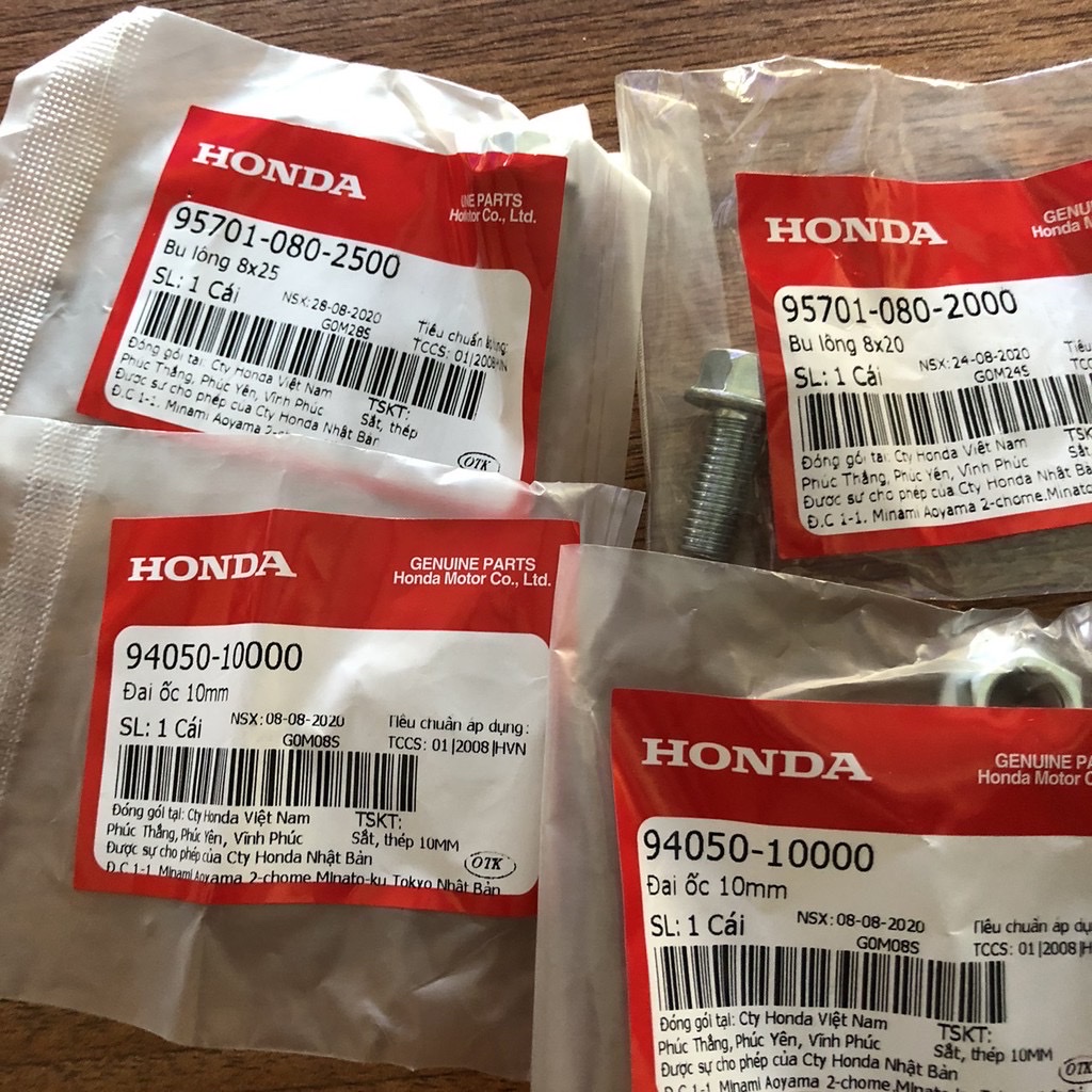 Bộ ốc báng wave lớn, cá, ws, rs100.... Honda ( 4 con )