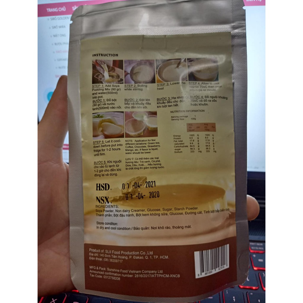 Bột Tàu Hủ Sun Soy Mix - 90gr