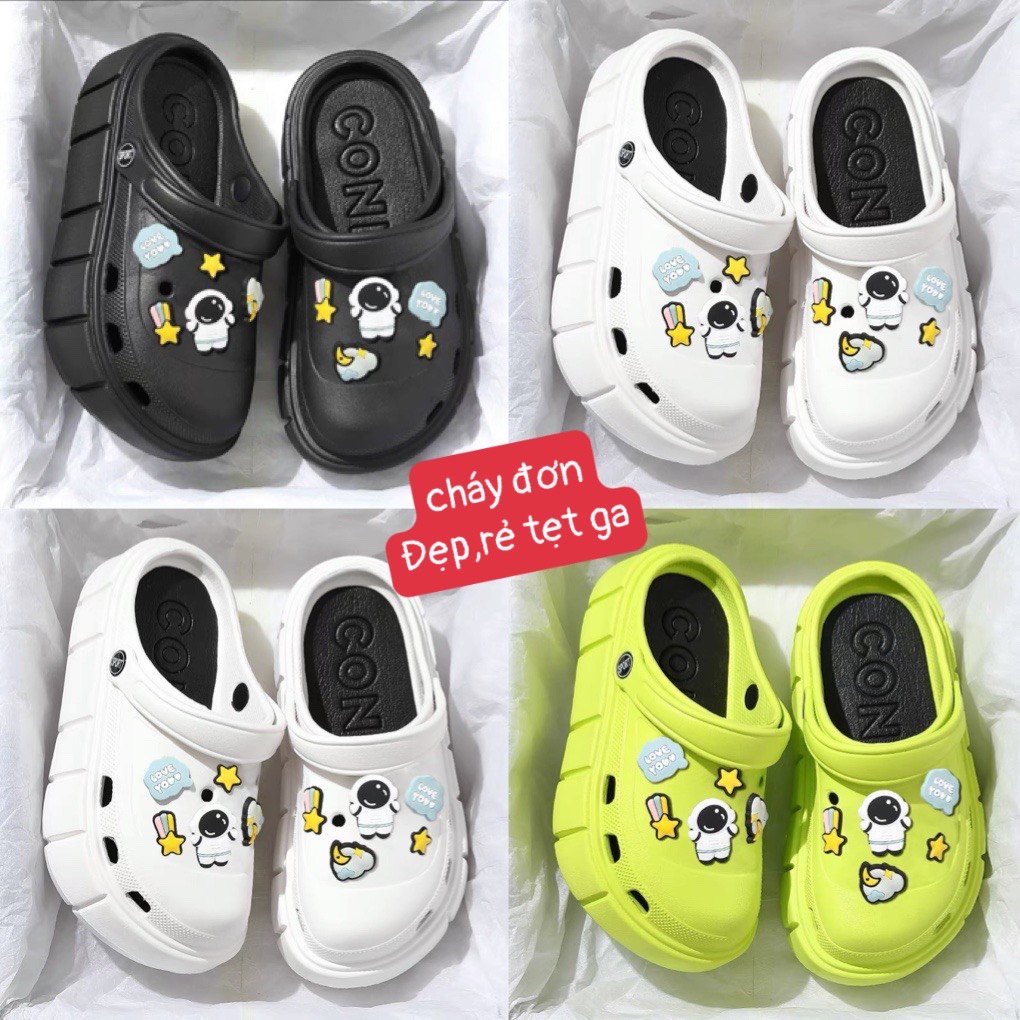 [GIÁ SỐC] Sục Cros độn đế 5cm hình sao hỏa phi hành gia
