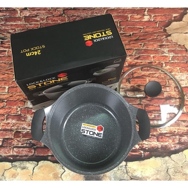 Nồi Đá Cao Cấp Lock&Lock Stone 24Cm Lca6244D