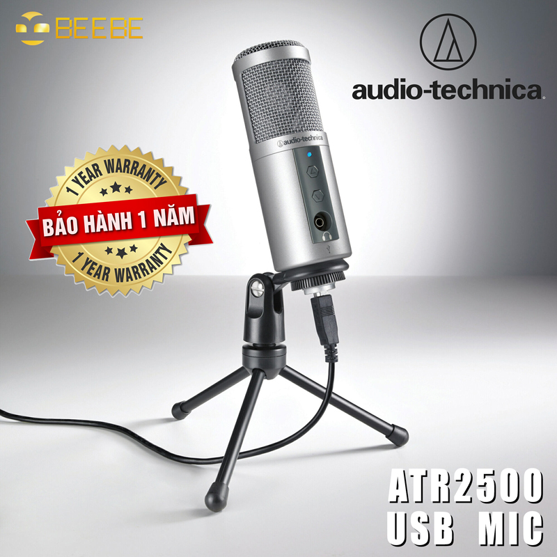 Audio-Technica ATR2500-USB Side-Address USB Microphone w/ Headphone Monitor