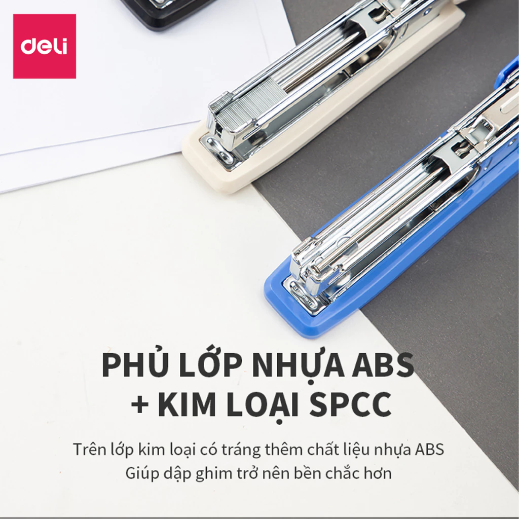 Dập Ghim Số 10 Deli E0229 - Chất Liệu Kim Loại Bọc Nhựa Chắc Chắn, Bền Đẹp, An Toàn, Dễ Sử Dụng