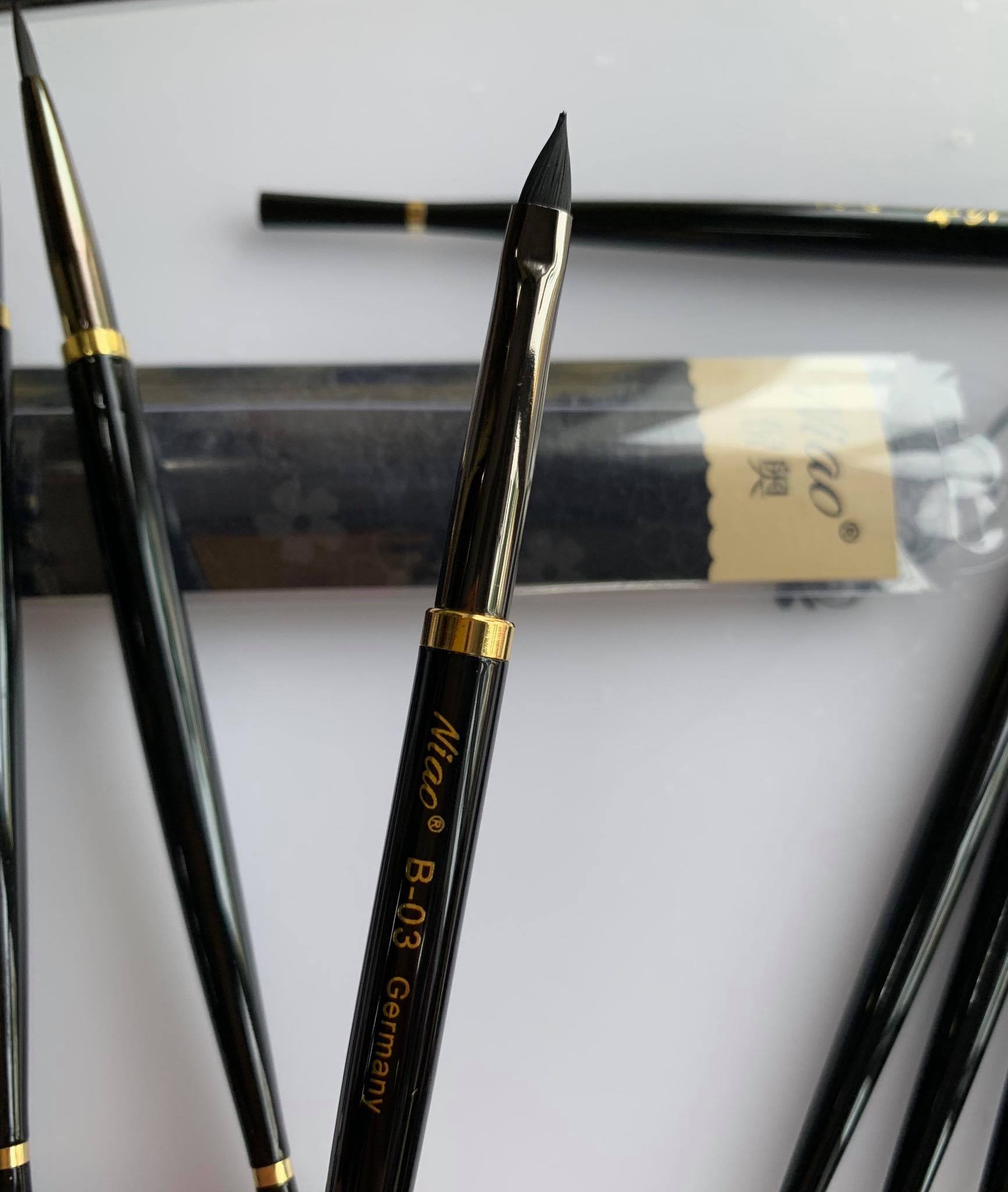 Bút cọ nét vẽ móng nail siêu mảnh niao