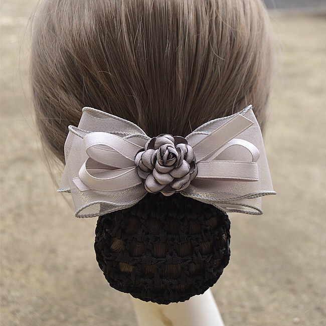 Kẹp búi nơ lưới Hoa Hồng ❤️Kẹp búi tóc công sở❤️ Hoa cài Tóc Đẹp/ Kẹp đính đá / Phụ kiện cho nữ/ QUÀ TẶNG KHÁCH HÀNG