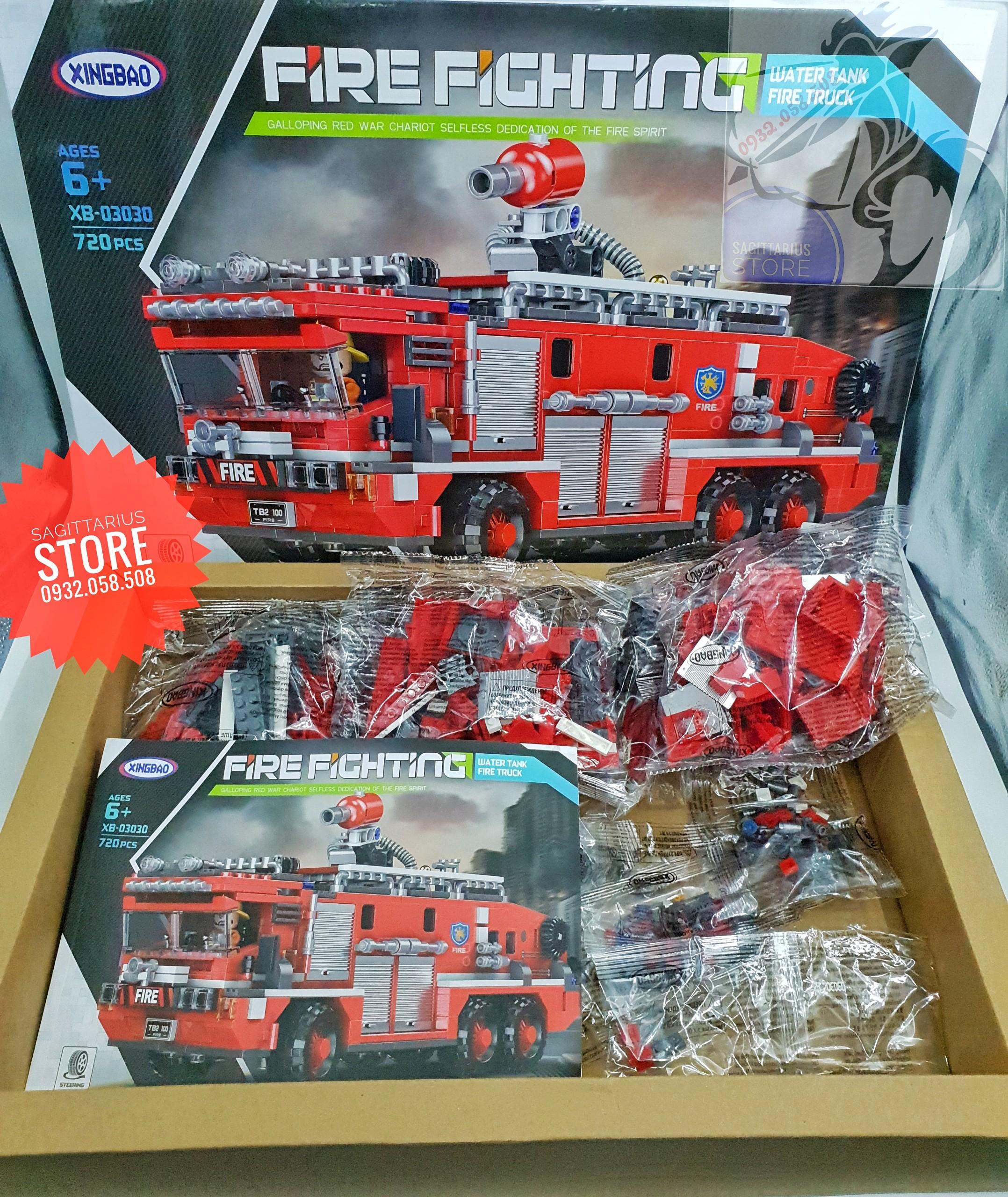 [HCM]Bộ Lego XingBao-XB03030 Lắp Ráp Xe Cứu Hỏa ( 720 Mảnh )