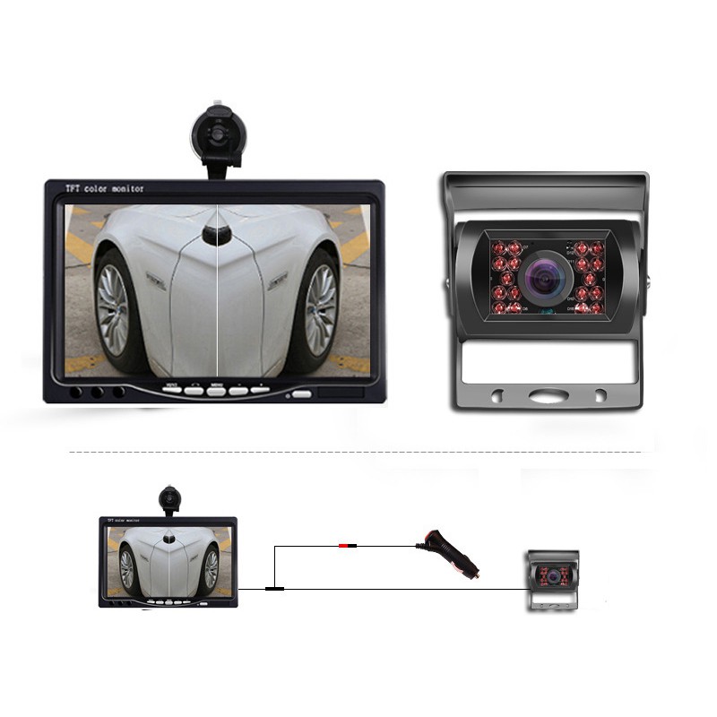 [SG] Combo Camera Lùi Chống Nước Xe Tải + Màn Hình 7 Inch