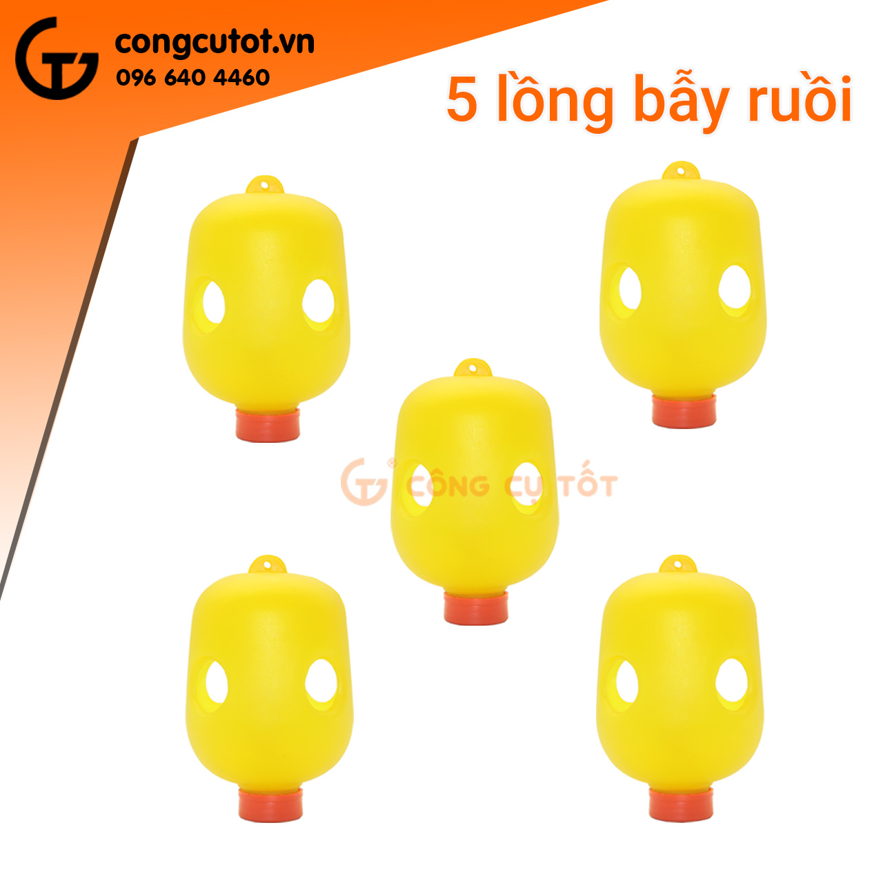 Combo 5 Lọ dẫn dụ diệt ruồi và 5 lồng bẫy ruồi