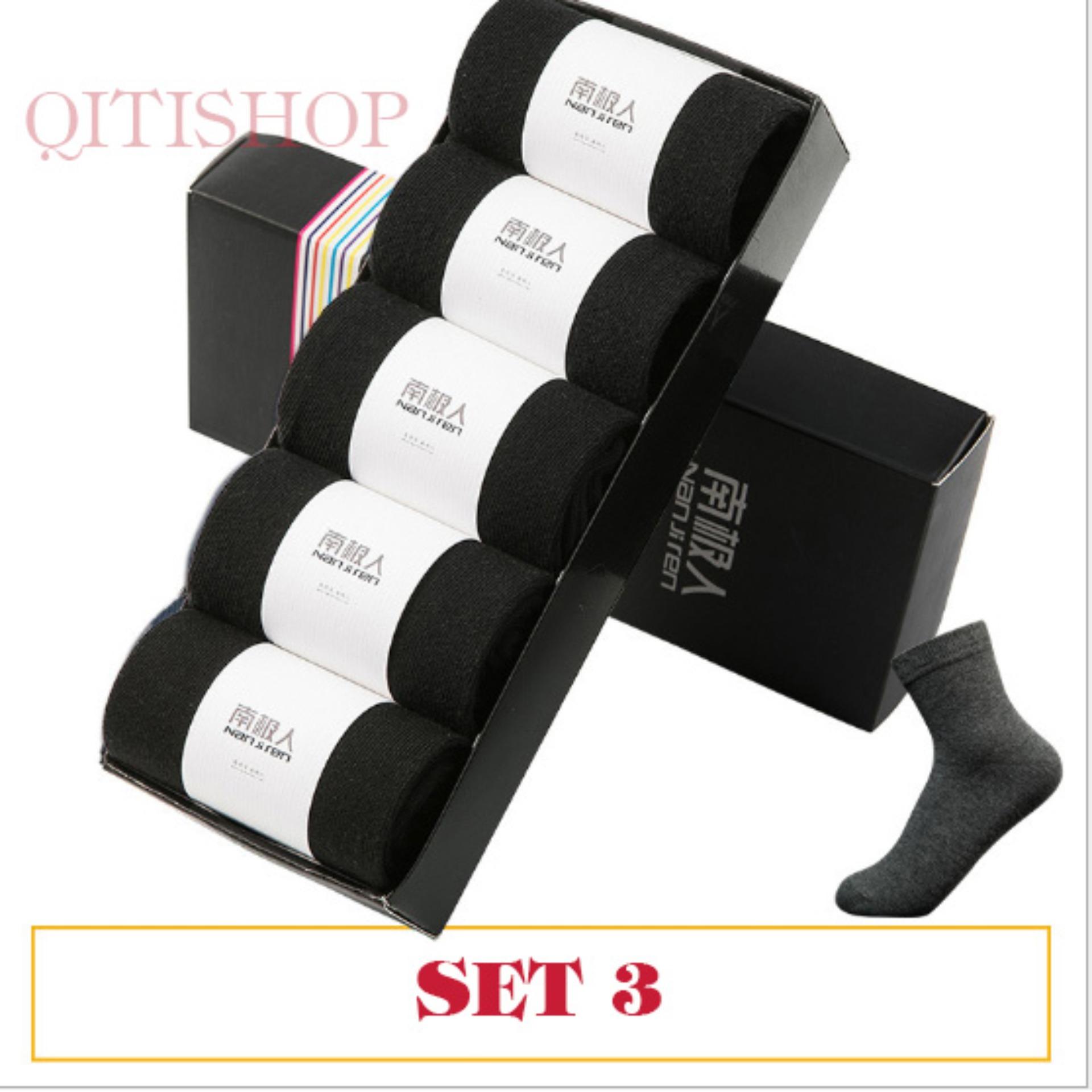 [HCM]1 SET 5 ĐÔI - Tất Nam Cổ Cao/Cổ Thấp Hãng Najiren