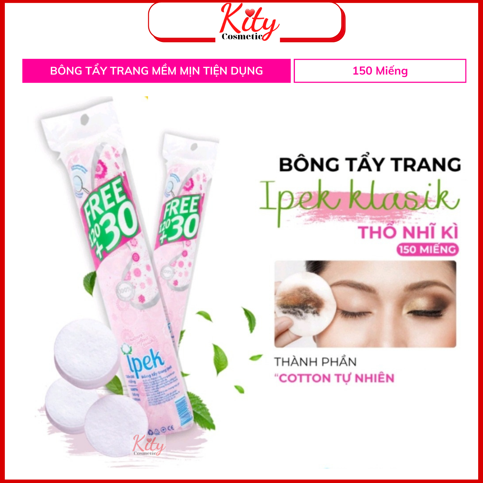 [15.3 Hoàn tiền 12%]Bông Tẩy Trang IPEK Klasik Thổ Nhĩ Kỳ Bông Tẩy Trang Số 1 Vietnam