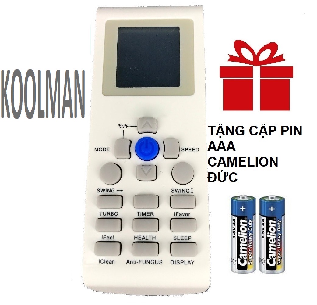 [HCM]Remote điều khiển máy lạnh KOOLMAN mẫu 2 (HÀNG XỊN - TẶNG PIN)